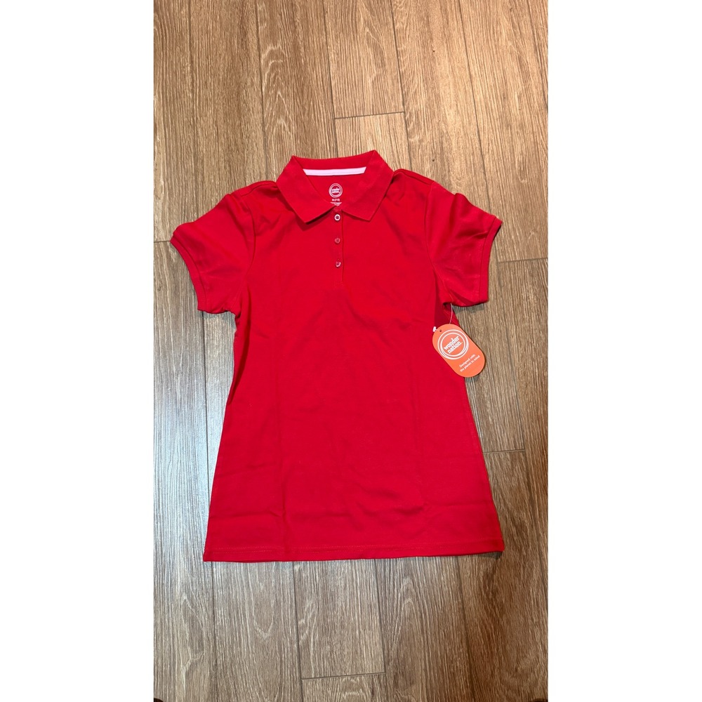 Wonder Nation Girls Red Polo Shirt School Uniform Size medium 7-9